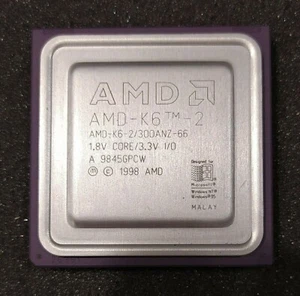 Procesador Móvil AMD K6 2 ANZ 300 MHz Socket 7 AMD-K6-2/300ANZ-66 CPU De Colección - Imagen 1 de 2
