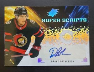 2021-22 UD SPX Drake Batherson Super Scripts Auto #SS-DB Ottawa Senators - Picture 1 of 2