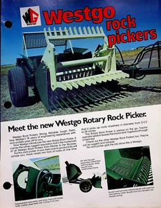 Vtg Original Westgo Rock Pickers Farm Equipment Brochure - Picture 1 of 1