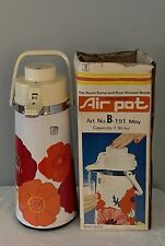 Vintage King Air Pot Pumpe Vakuumspender Heiß Kalt Kaffee B191 Mai Mohn mit Karton