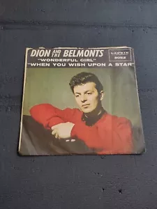 Dion & The Belmonts Laurie 45rpm Wonderful Girl & When You Wish Upon A Star - Imagen 1 de 4