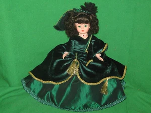 10" Madame Alexander Doll Scarlet 1105 Brunette Green Eyes Green Velvet Dress - Picture 1 of 5