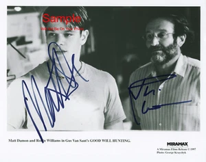 ROBIN WILLIAM MATT DAMON Good Will Hunting Signed Autographed Reprint 10x8 Photo - Picture 1 of 1