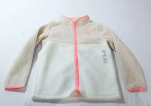 OshKosh B'Gosh Girl's Embroidered Teddy-Fleece Jacket EJ2 Pink/Beige Size 8 NWT - Picture 1 of 4