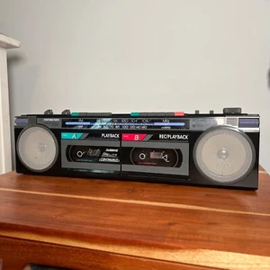 VTG Soundesign Twin Cassette Player-Recorder AM-FM Stereo Combo Model 4742 BLK - Picture 1 of 16
