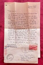 WWII LETTER - PACIFIC ISLANDS - LIEUT. JIM COMSTOCK -RENOWNED W. VIRGINIA WRITER