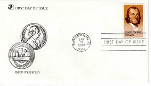 US Scott #2038, First Day Cover 4/13/83 Northumberland Single Priestly - Picture 1 of 1