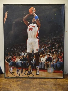 Antonio McDyess Autographed Signed 8 x 10 Detroit Pistons All Star w/ COA Frame - Picture 1 of 4