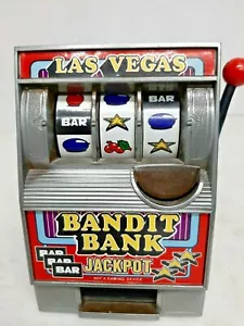 BANCO DE MÁQUINAS TRAGAMONEDAS BANDIDO LAS VEGAS BANCO MECÁNICO - Imagen 1 de 5