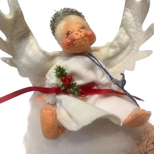 Bambola Annalee Angel On A Cloud Ornament vintage anni 90 con etichetta 7174 da collezione - Foto 1 di 5