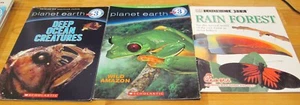 3x Books Planet Earth DK Animals Children Science Rain Forest Level 3 - Picture 1 of 2