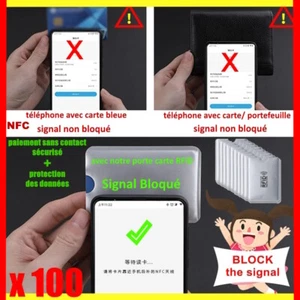 Pochette Housse Protection RFID carte bancaire Etui Wallet CB Card Bank Money - Bild 1 von 13