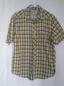 Royal Robbins Men's LG Gray Yellow 100% Nylon Short Sleeve Outdoors Shirt  - Picture 1 of 8