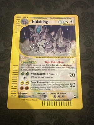 Nidoking - 150/147 - Pokemon Aquapolis Holo Crystal Card ITALIAN - Image 1 of 4