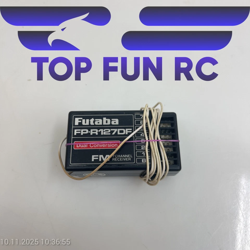 FUTABA FP-R127DF DUAL CONVERSION 7-CHANNEL RECEIVER FOR RC PLANES/CARS TESTED - Image 1 of 1