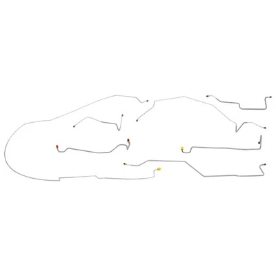 Полный комплект тормозной магистрали из нержавеющей стали подходит для Dodge Little Red Express D150 1978-79 годов выпуска - Изображение 1 из 4