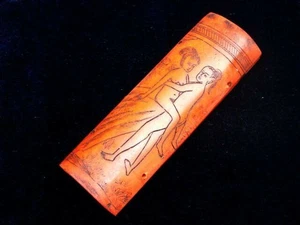 Vintage Hand Crafted Pendant Panel Ancient Chinese Figurines Painted #02272202 - Picture 1 of 5