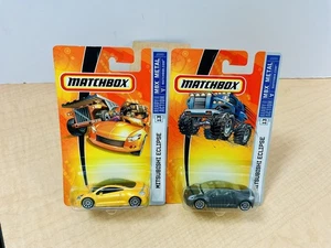 2 Stück Matchbox Mitsubishi Eclipse #13 grau/gelb MBX Metall 2006 ready - Bild 1 von 9