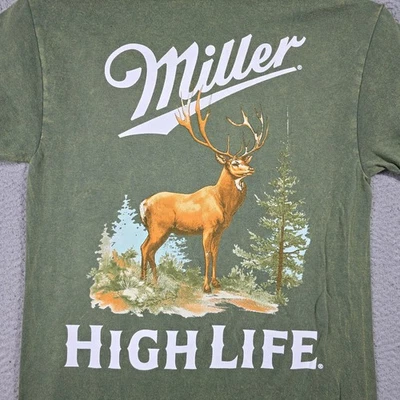 Camisa MILLER HIGH LIFE Buck Para Hombres Pequeña Cerveza Verde Pesca Caza Informal Nueva con Etiquetas Foto 1 de 4