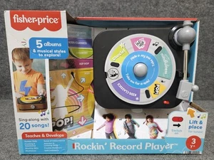 Fisher Price ROCKIN' RECORD PLAYER 5 Albums & Musical Styles to explore - Picture 1 of 7