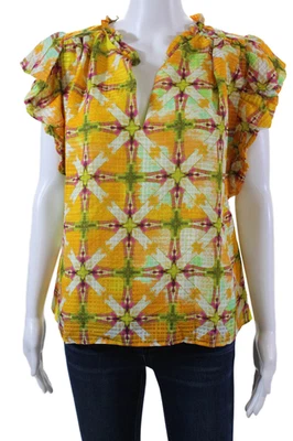 Blusa Marie Oliver Mujer Mezcla de Lino Estampado Abstracto Multicolor Talla Mediana Foto 1 de 4