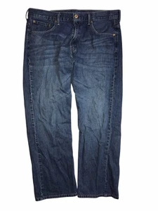 Levis 569 Jeans Mens 36x30 Dark Blue Loose Straight Fit Baggy Y2K Cotton C53 - Picture 1 of 5