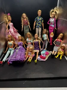 Barbie Dolls W/Ken Lot of 10 W/ Clothes Shoes Extra Accessories (Lot N ) Mattel - Picture 1 of 10