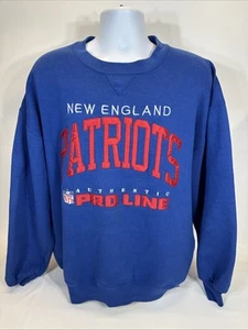 Vintage New England Patriots Blue Sweatshirt XXL Russell Athletic Made In USA - Bild 1 von 9