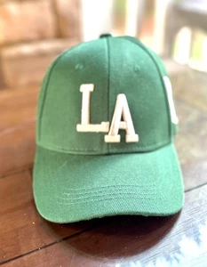 LA Los Angeles Baseball Cap Mütze verstellbarer Riemen hinten gesticktes Logo grün - Bild 1 von 5