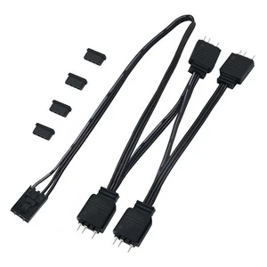 2X(1 to 4 ARGB Splitter Extension Cable Connect to 5V 3-Pin ARGB for Core2445 - Afbeelding 1 van 7