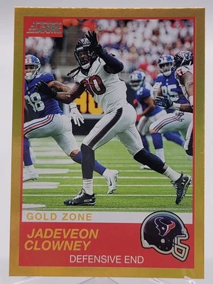 2019 SCORE JADEVEON CLOWNEY GOLD ZONE FOOTBALL CARD /50 TEXANS NFL 49 panini  - Image 1 of 2