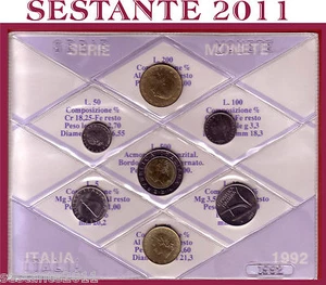 ITALY, ITALIA , Mini Serie Divisionale Sigillata in FDC 1992 + Cartoncino - Imagen 1 de 1