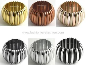 POLYCAST STRAND STRETCH BRACELET WRISTBAND 6 COLORS - Picture 1 of 8