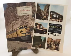 American Railroads John C. Weaver mit Briefmarken Buch Know Your America Programm 1968 - Bild 1 von 8