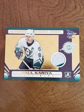 2003-04 Pacific Prism Gold Authentic Game Worn Jersey #101 Paul Kariya 376/935