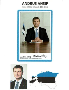 ANDRUS ANSIP - Premierminister von Estland (2005-2014) - Autogrammfoto - Bild 1 von 2