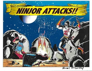 MASTERS OF THE UNIVERSE "Ninzor Attacks!!" SIGNED Errol McCarthy 8.5" X 11" - Picture 1 of 1