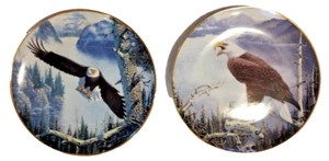 Empowered To Be Free Eagle By Derek Hansen Collectible Plates #100 Set of 2 - Picture 1 of 6