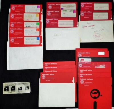 MICROSOFT / BABCOCK & WILCOX  5 1/2" HD DISKETTES SOFTWARE / DATA LOT - Image 1 of 4