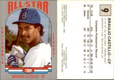 Braulio Castillo 1989 Cal League All-Stars #9 Card *AutographDen*