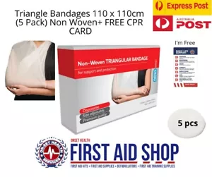 Triangle Bandages 110 x 110cm (5 Pack) Non Woven - First Aid Supplies - Picture 1 of 2