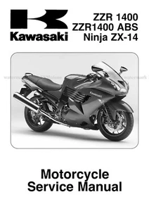 Kawasaki ZZR1400 Ninja ZX-14 ABS 2006 2007 99924-1362-02 Workshop Service Manual - Bild 1 von 3