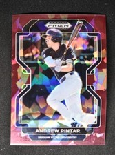 2022 Prizm Draft Picks Base Burgundy Cracked Ice #PDP138 Andrew Pintar /23