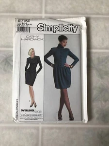 Simplicity 8792 Vintage Cathy Hardwick Overlock Serger Formal Dress Sz 6-12 - Picture 1 of 3