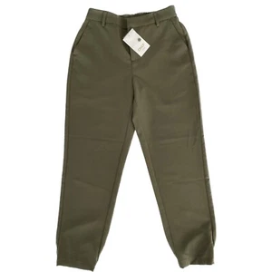 Only Tailoring Khaki Green Cropped Trousers Size 8- New with Tags - Picture 1 of 8
