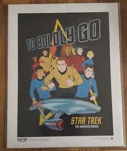 Star Trek Animated Series TO BOLDLY GO Artprint 14"×11" Brand New - Picture 1 of 1