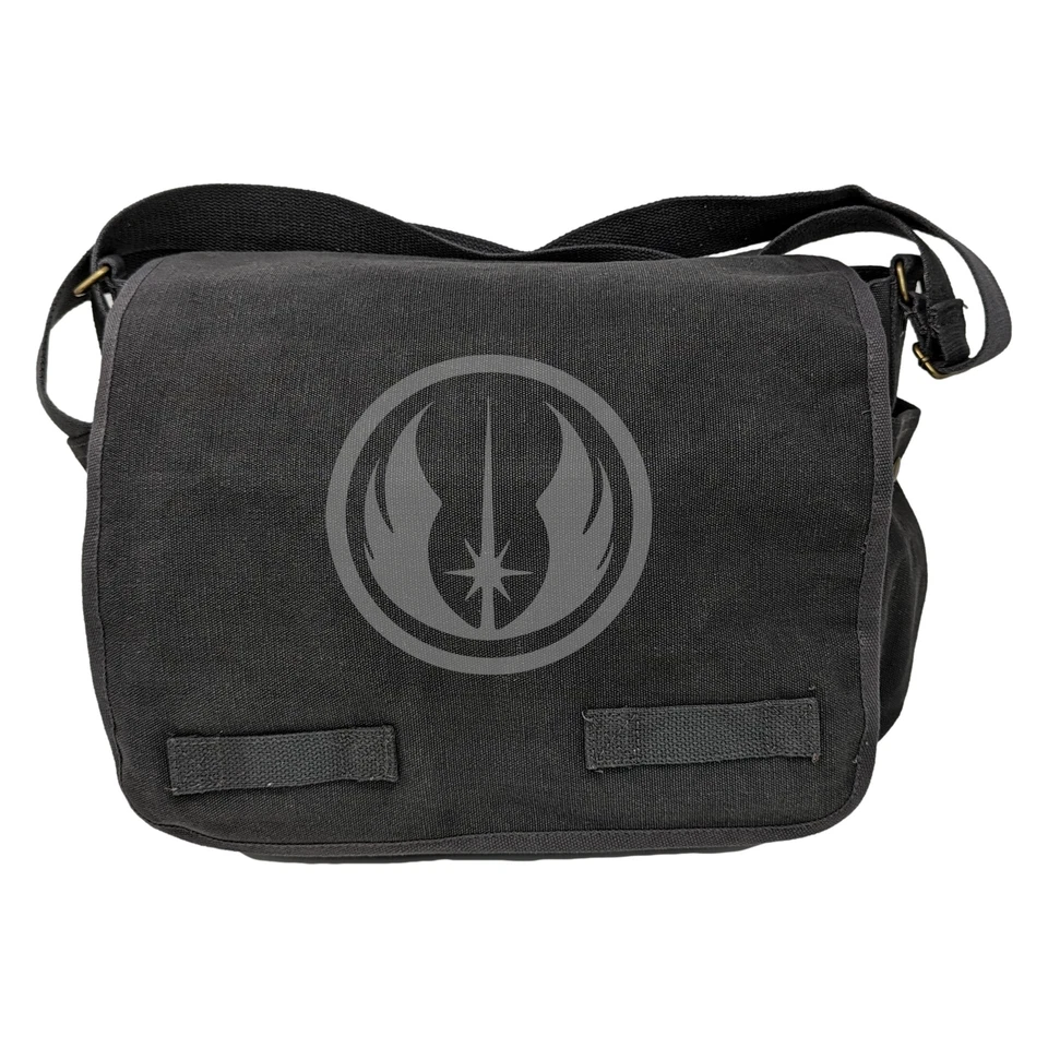 Bolso Mensajero Militar de Lona de Algodón Carbón Transparente Star Force Jedi Foto 1 de 3