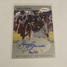 Jerry Azumah 1999 SAGE Rookie Authentic Autograph Silver Signature #A2 /400