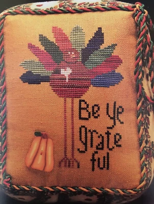 Heart in Hand BE YE GRATEFUL  with leaflet,embellishment and fabric. - Image 1 of 3