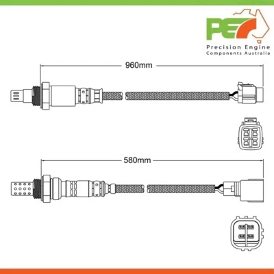 2x Nuevos sensores de oxígeno OEM Pre-Cat y Post-Cat para Subaru Impreza WRX 2,5 L Turbo Foto 1 de 4